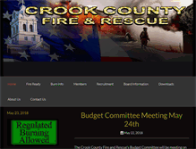 Tablet Screenshot of crookcountyfireandrescue.com